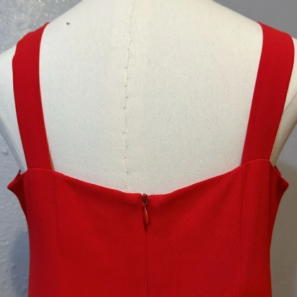 Vintage Ursula of Switzerland red embroidered 2PC women’s dress suit size 8P